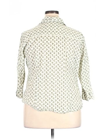 I.E. Relaxed 3/4 Sleeve Button-Down Shirt (view 2)