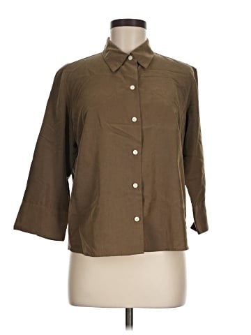 Liz Claiborne 3/4 Sleeve Button-Down Shirt (view 1)