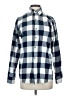 Assorted Brands 100% Cotton Checkered-gingham Blue Long Sleeve Button-Down Shirt Size S - photo 1