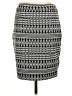 Three Dots Print Black Casual Skirt Size M - photo 2
