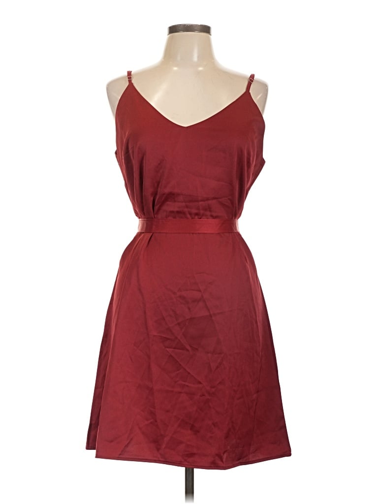 Pre-owned Zaful Cocktail Dress In Burgundy