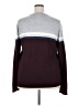 Apt. 9 Color Block Burgundy Pullover Sweater Size XXL - photo 2