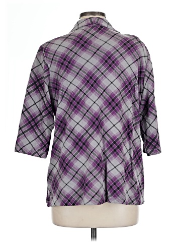 Eyeshadow 3/4 Sleeve Button-Down Shirt (view 2)
