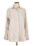 Max Studio Stripes Ivory Long Sleeve Button-Down Shirt Size L - photo 1