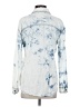 Michael Stars Tie-dye Blue Long Sleeve Blouse Size XS - photo 2
