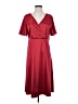 Solutions 100% Polyester Solid Burgundy Casual Dress Size S - photo 1