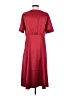 Solutions 100% Polyester Solid Burgundy Casual Dress Size S - photo 2