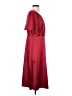 Solutions 100% Polyester Solid Burgundy Casual Dress Size S - photo 4