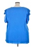 Torrid 100% Rayon Blue Short Sleeve Blouse Size 3X Plus (3) - photo 2