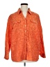 Catherines Paisley Orange 3/4 Sleeve Button-Down Shirt Size 1X - photo 1