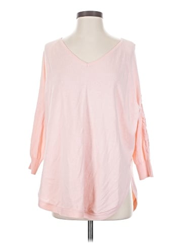 New York & Company 3/4 Sleeve T-Shirt (view 1)