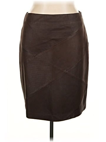 Linda Allard Ellen Tracy Leather Skirt (view 1)