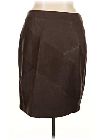 Linda Allard Ellen Tracy Leather Skirt (view 2)