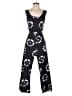 Assorted Brands 100% Cotton Graphic Black Jumpsuit Size XS (estimated) - photo 1