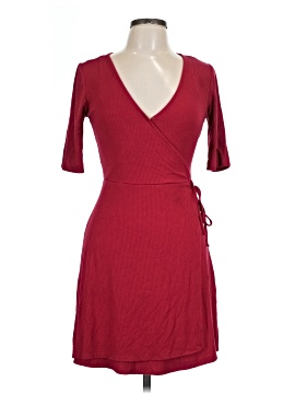 forever 21 red wrap dress Forever 21 Red Velvet Wrap Dress