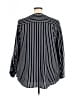 Roz & Ali Stripes Black Long Sleeve Blouse Size 3X - photo 2