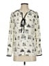 Talbots 100% Polyester Ivory Long Sleeve Blouse Size XS - photo 1