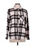 Maurices Plaid Gray Long Sleeve Button-Down Shirt Size L - photo 1