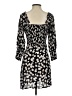 Shein 100% Rayon Floral Black Casual Dress Size XS - photo 2
