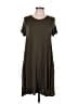 B Sharp Solid Green Brown Casual Dress Size L - photo 1