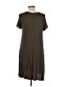 B Sharp Solid Green Brown Casual Dress Size L - photo 2