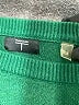 T Tahari Solid Green Pullover Sweater Size S - photo 7