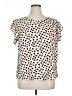 Shein Curve 100% Polyester Ivory Short Sleeve Blouse Size 1X - photo 1