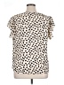 Shein Curve 100% Polyester Ivory Short Sleeve Blouse Size 1X - photo 2