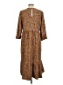 Scoop 100% Polyester Animal Print Brown Casual Dress Size L - photo 2