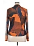 Les Serein Print Orange Long Sleeve Blouse Size XL - photo 2