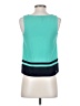 Banana Republic 100% Polyester Teal Sleeveless Top Size XXS - photo 2