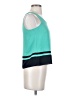 Banana Republic 100% Polyester Teal Sleeveless Top Size XXS - photo 4