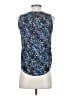 Banana Republic 100% Polyester Blue Sleeveless Blouse Size XXS - photo 2