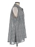 NY Collection 100% Polyester Chevron-herringbone Silver White Sleeveless Blouse One size - photo 4