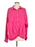 Bibi Pink Long Sleeve Blouse Size M - photo 1