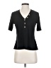 NANETTE Nanette Lepore Black Short Sleeve Blouse Size S - photo 1