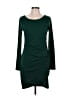 Leith Solid Green Casual Dress Size L - photo 1