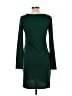 Leith Solid Green Casual Dress Size L - photo 2