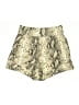 Philosophy di Alberta Ferretti 100% Polyurethane Animal Print Gold Tan Shorts Size 4 - photo 2