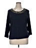Kaktus Blue 3/4 Sleeve Top Size 1X - photo 1