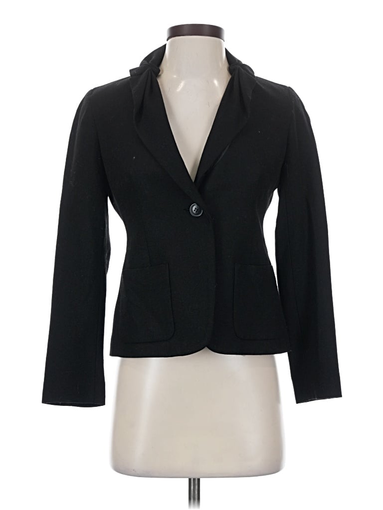 Pre-owned Talbots Outlet Blazer Jacket In Black