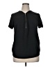 Apt. 9 100% Polyester Black Short Sleeve Blouse Size XL - photo 1