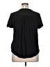 Apt. 9 100% Polyester Black Short Sleeve Blouse Size XL - photo 2