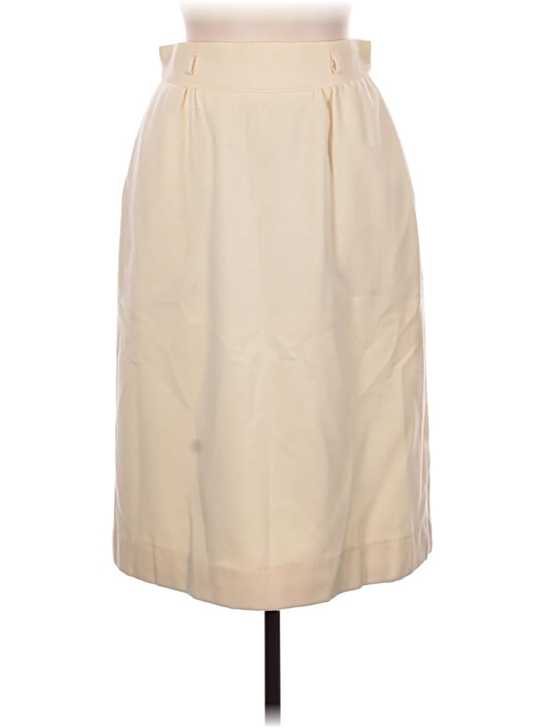 Pre-owned Assorted Brands Wool Skirt In Ivory