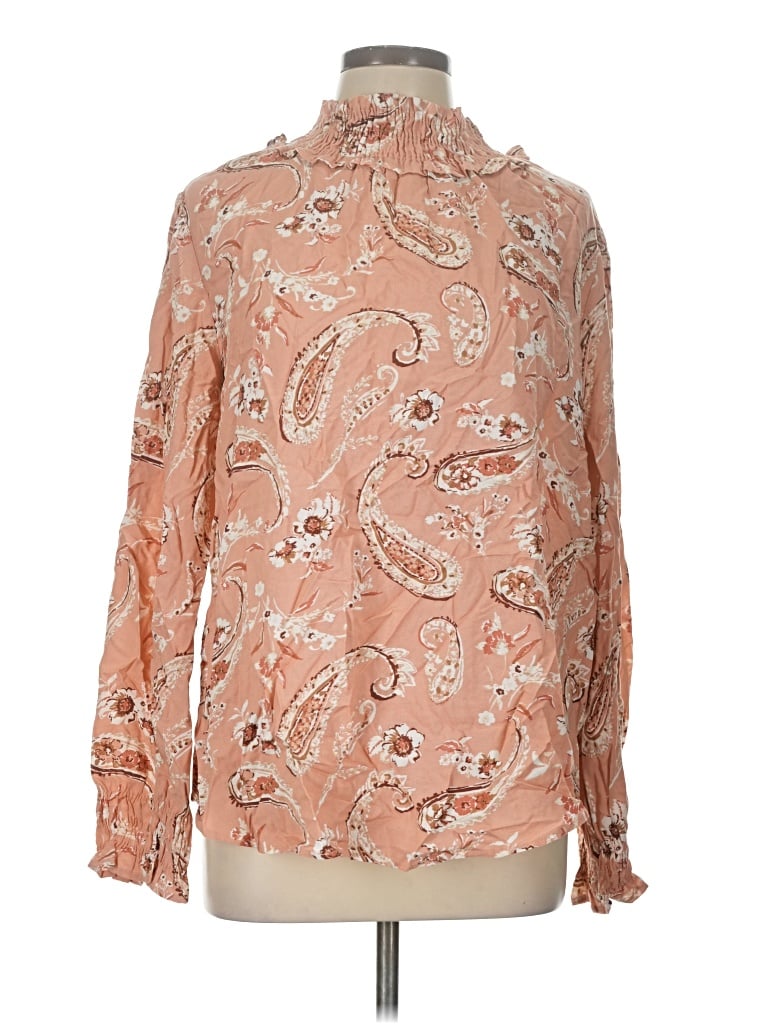 Pre-owned Ces Femme Long Sleeve Blouse In Tan