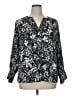 Counterparts 100% Polyester Silver Long Sleeve Blouse Size XL - photo 1