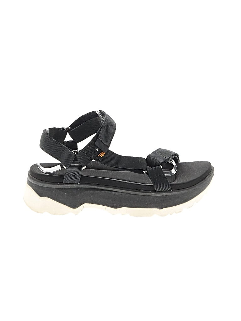 Pre-owned Teva Sandals In Black