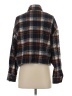 Windsor 100% Polyester Plaid Brown Blue Long Sleeve Blouse Size XS - photo 2
