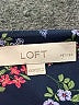 Ann Taylor LOFT 100% Polyester Floral Blue Long Sleeve Blouse Size XXS - photo 7