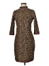 Slate & Willow Animal Print Brown Cocktail Dress Size M - photo 1